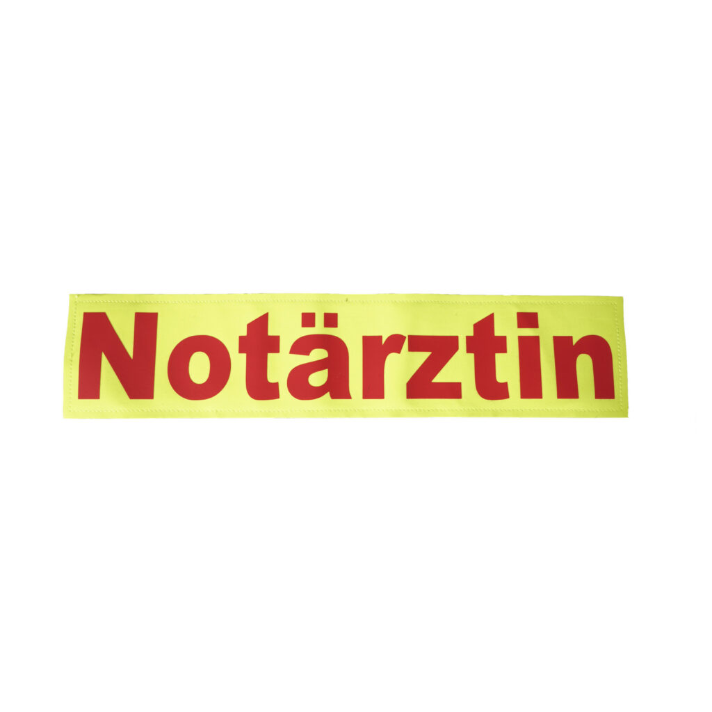 Notärztin, rot auf gelb 2