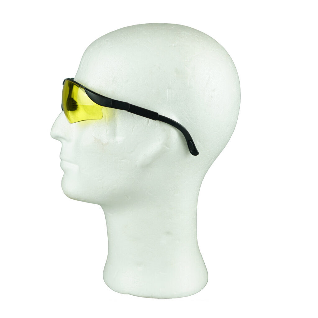 Schutzbrille mit Bügel gelbes Glas 4