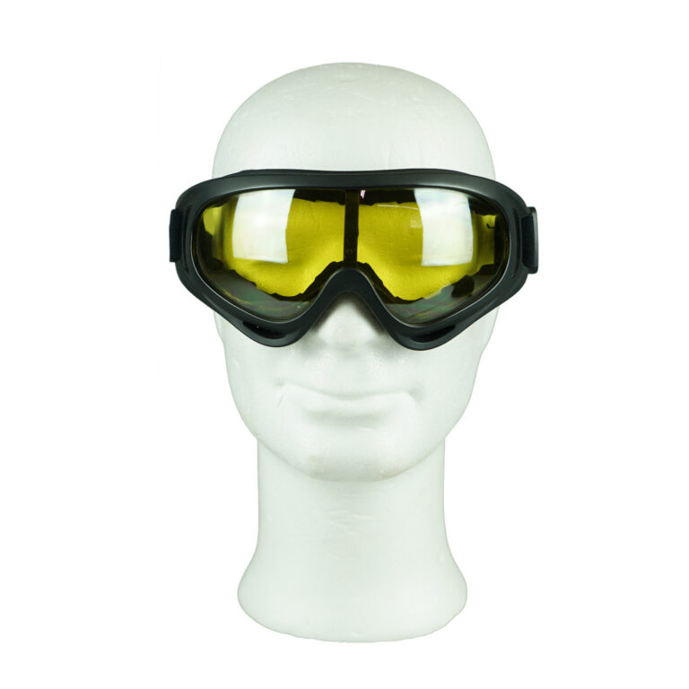 Schutzbrille mit Gummizug gelbes Glas