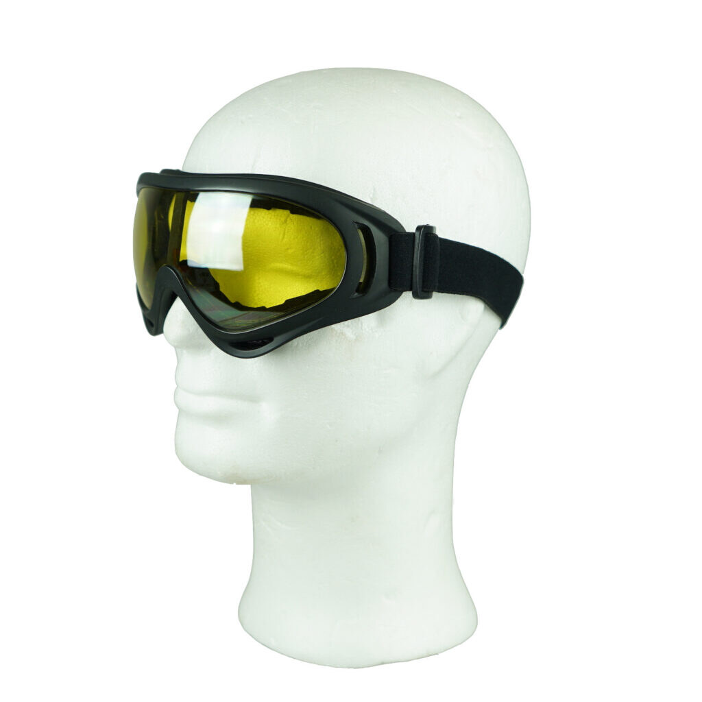 Schutzbrille mit Gummizug gelbes Glas 3