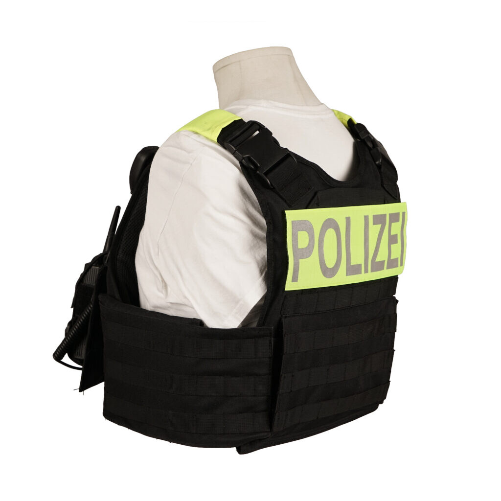 Schutzweste Mil-Tec mit gelben Schulterstücken, Brust- und Rückenschild 5