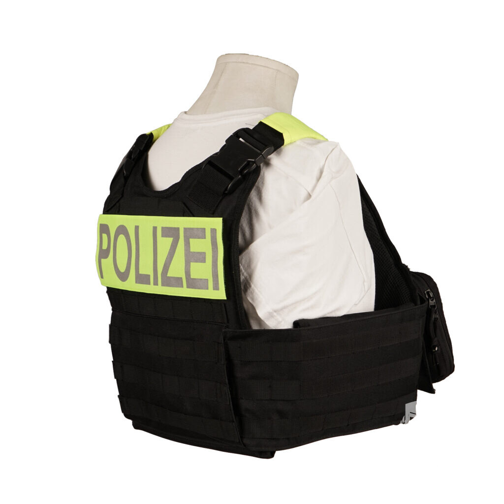 Schutzweste Mil-Tec mit gelben Schulterstücken, Brust- und Rückenschild 7