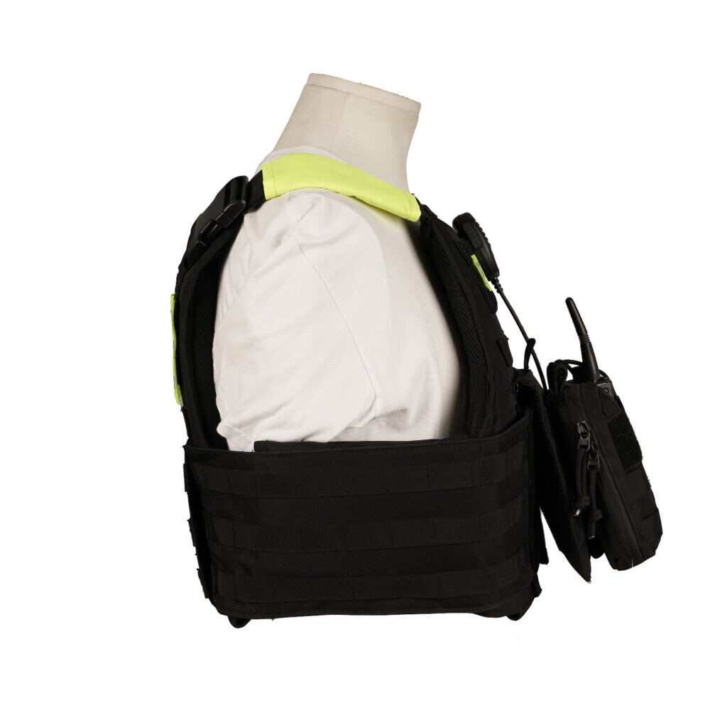 Schutzweste Mil-Tec mit gelben Schulterstücken, Brust- und Rückenschild 8
