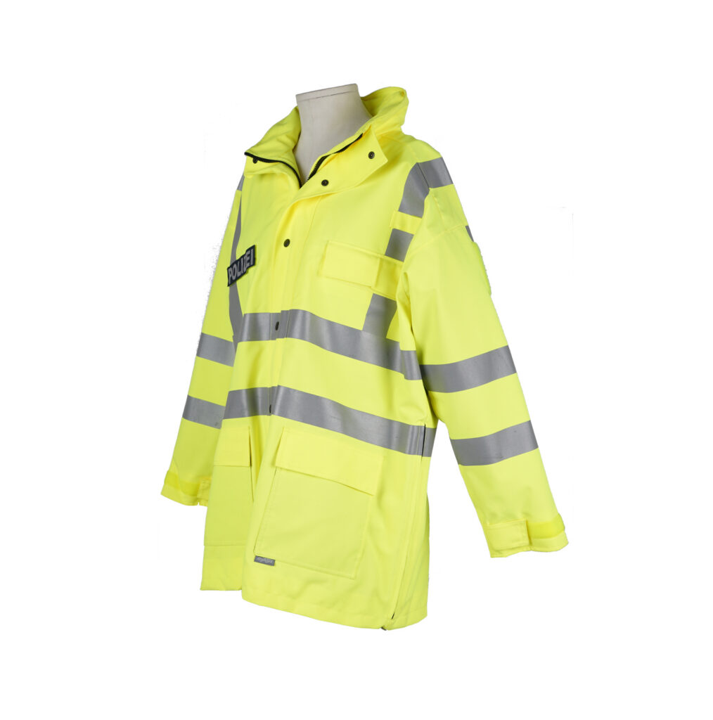 Warnschutzjacke Polizei gelb, lang 3