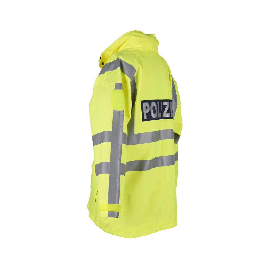 Warnschutzjacke Polizei gelb, lang 5