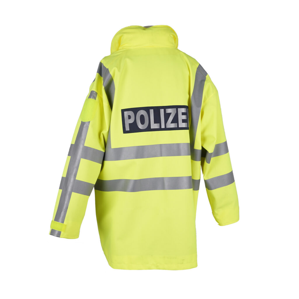 Warnschutzjacke Polizei gelb, lang 6