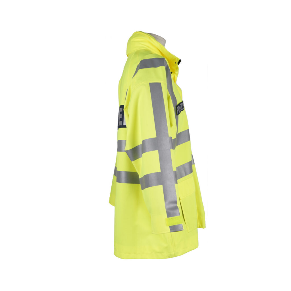 Warnschutzjacke Polizei gelb, lang 8