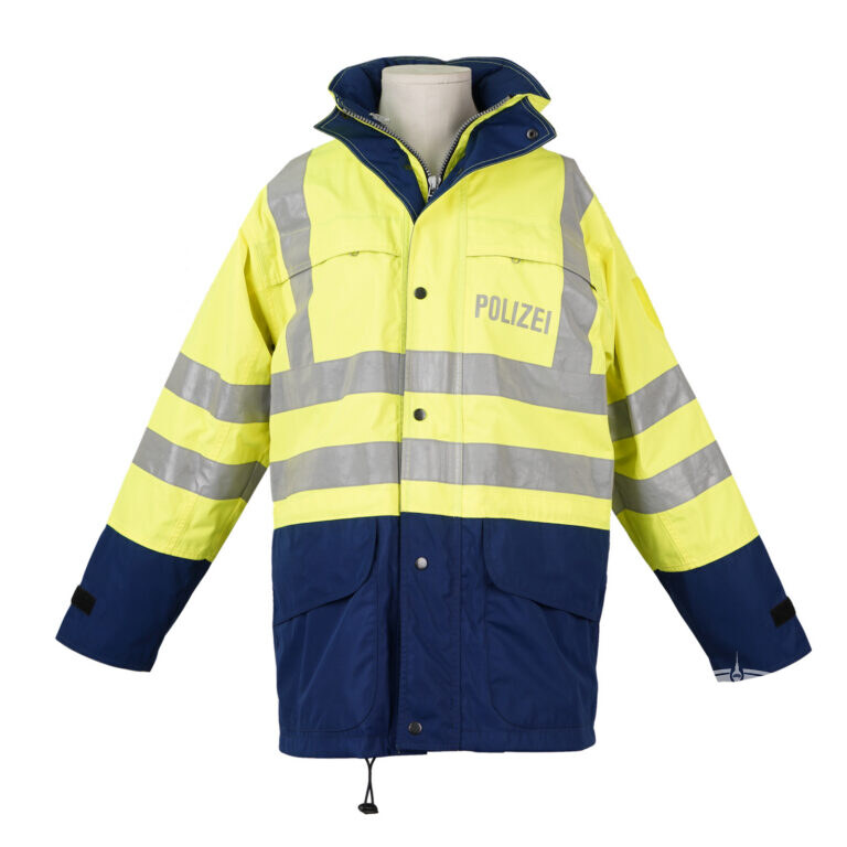 Warnschutzjacke Polizei gelb/blau, lang
