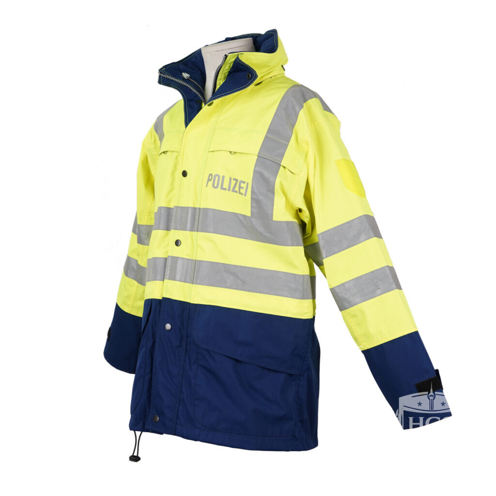 Warnschutzjacke Polizei gelb/blau, lang 3
