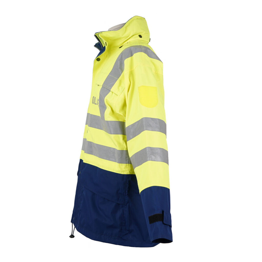Warnschutzjacke Polizei gelb/blau, lang 4