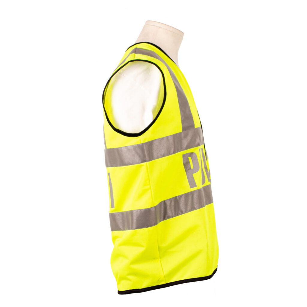 Warnweste gelb silberreflex Streifen 8