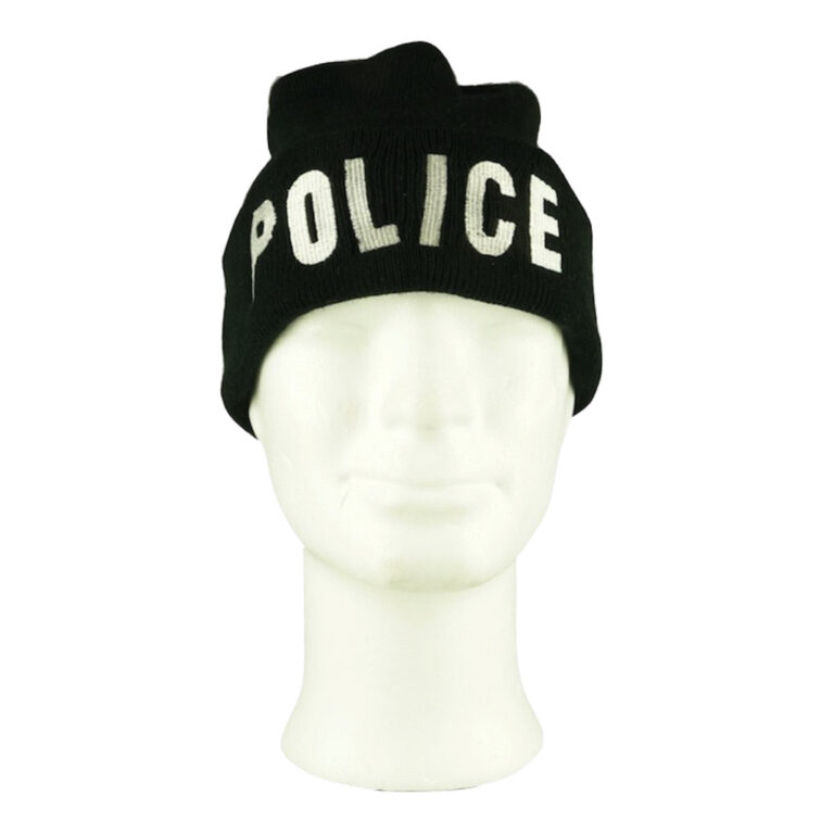 Wollmütze POLICE, schwarz